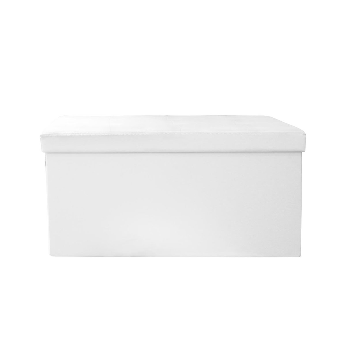 Banc coffre de rangement en polyuréthane Zoé Blanc blanc, EDEN