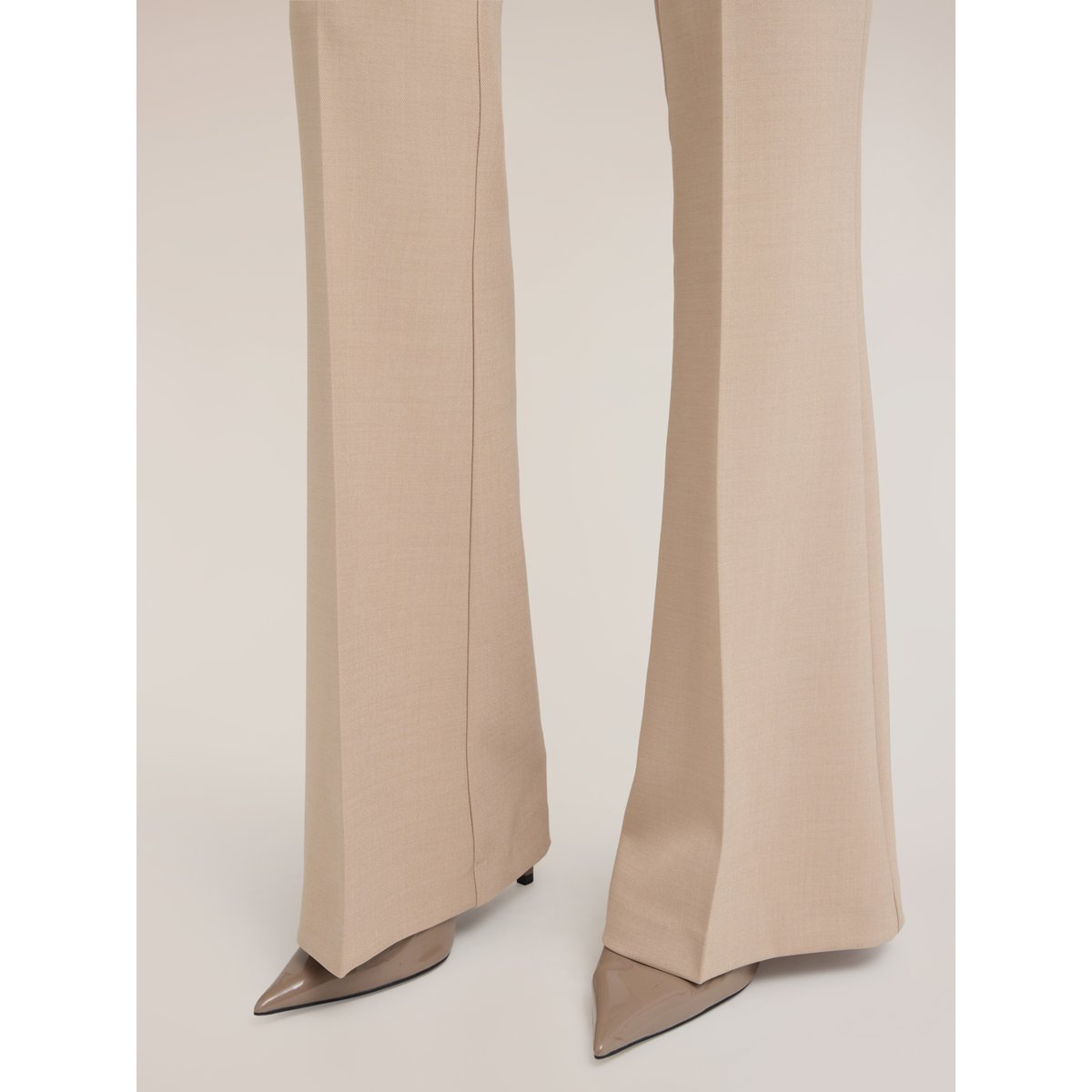 Pantalon flare avec pli marqué blanc, MOTIVI