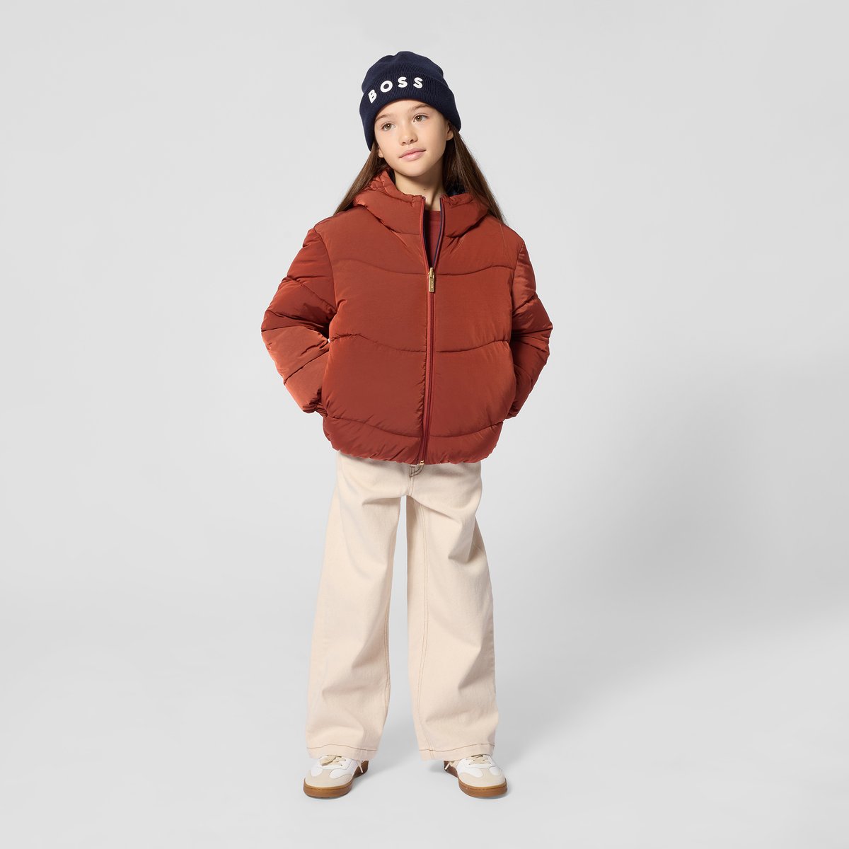 Doudoune réversible bleu cargo, BOSS KIDSWEAR