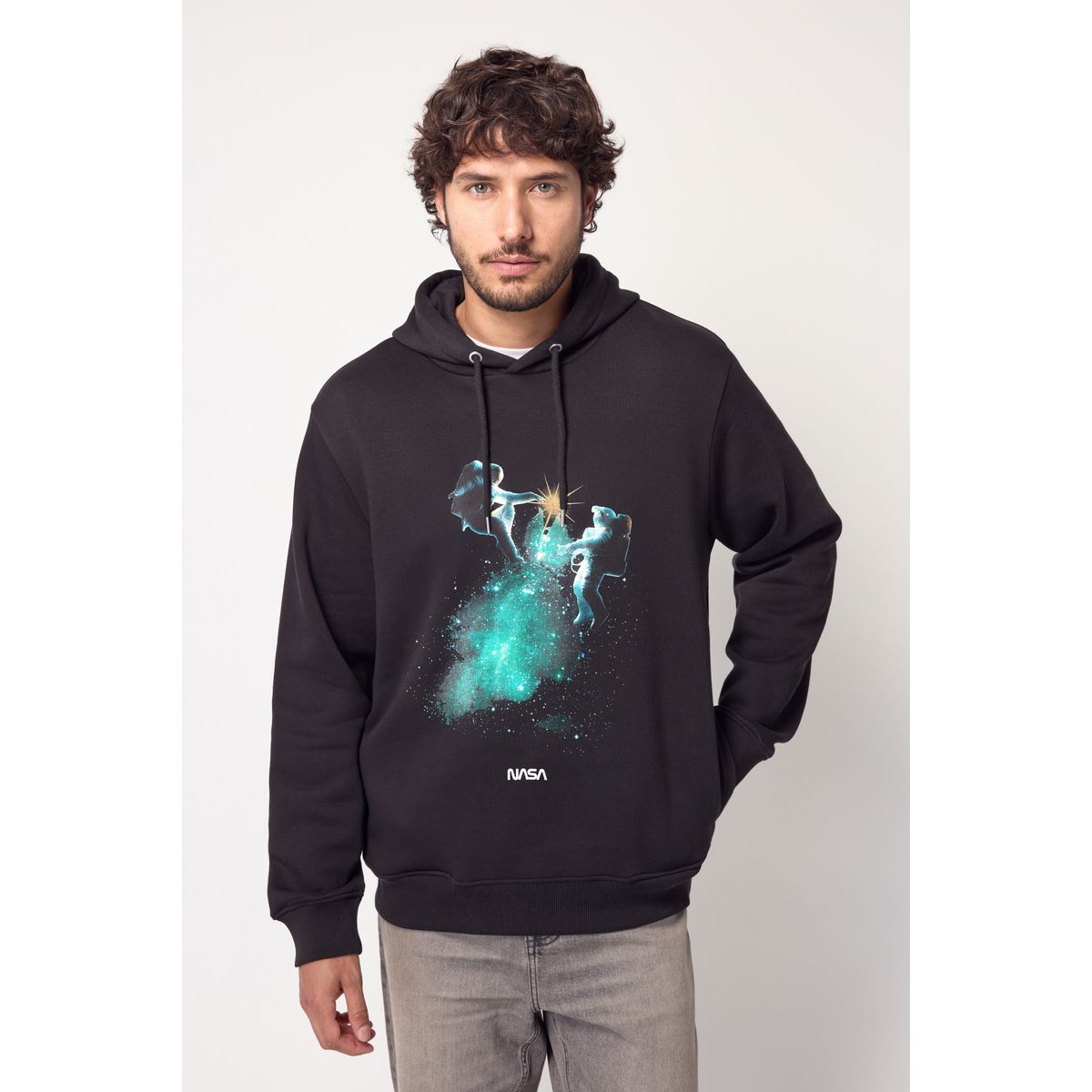 Sweat de noël matelassé à enfiler noir nasa, NEXT