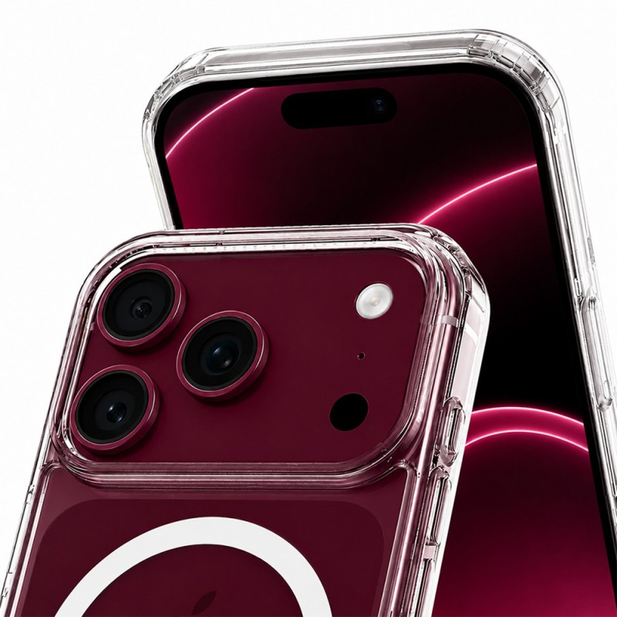 Coque Anti-choc Magnétique compatible Magsafe pour iPhone 18 Pro Max Transparente + 2 protections écran et 2 protections objectif caméra transparent, EVETANE