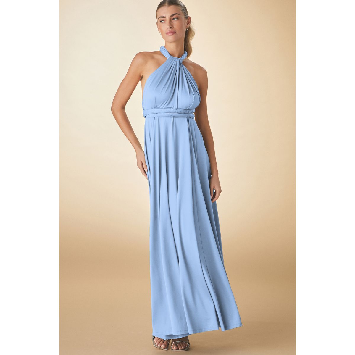 Robe longue habillée en jersey bleu pastel, NEXT