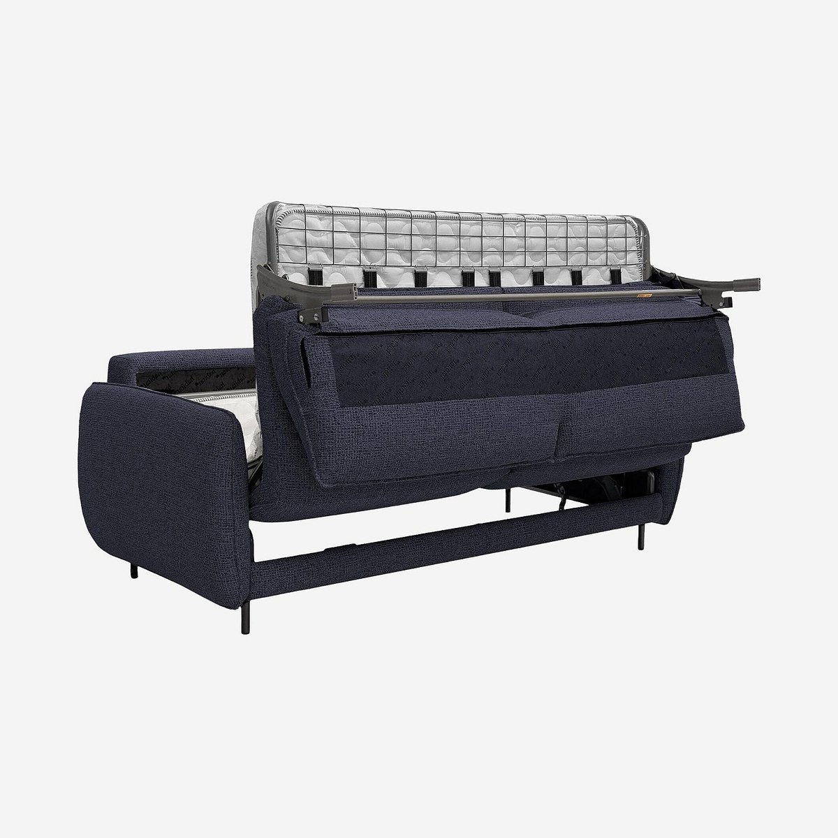 Canapé convertible - Matelas en mousse 13 cm - Tissu Tolfa MILANO ll bleu, HABITAT