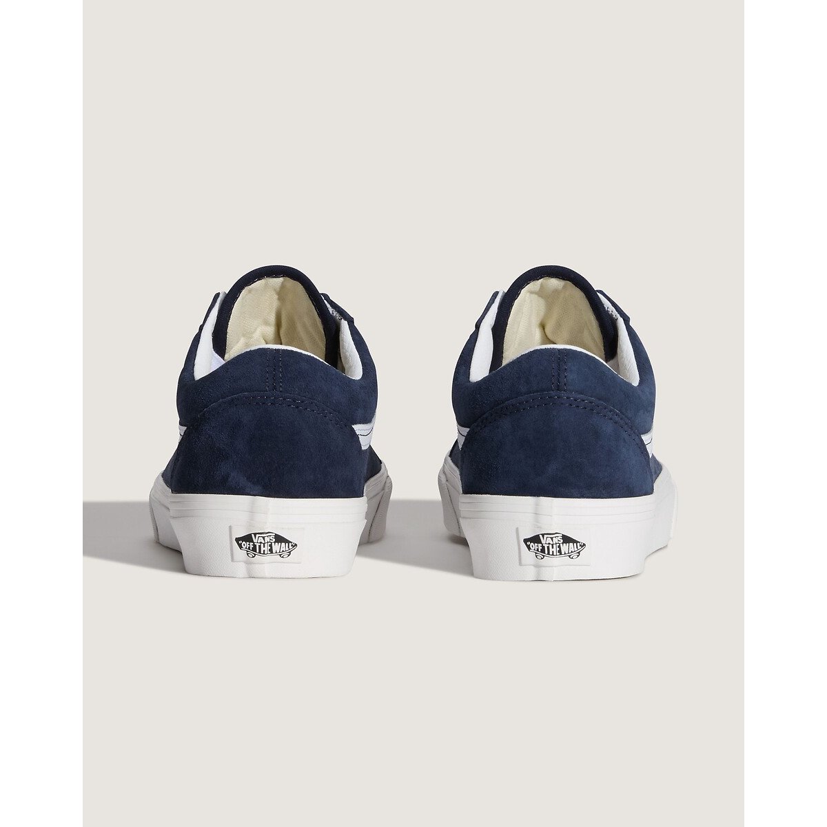 Baskets basses en cuir Old Skool bleu marine, VANS