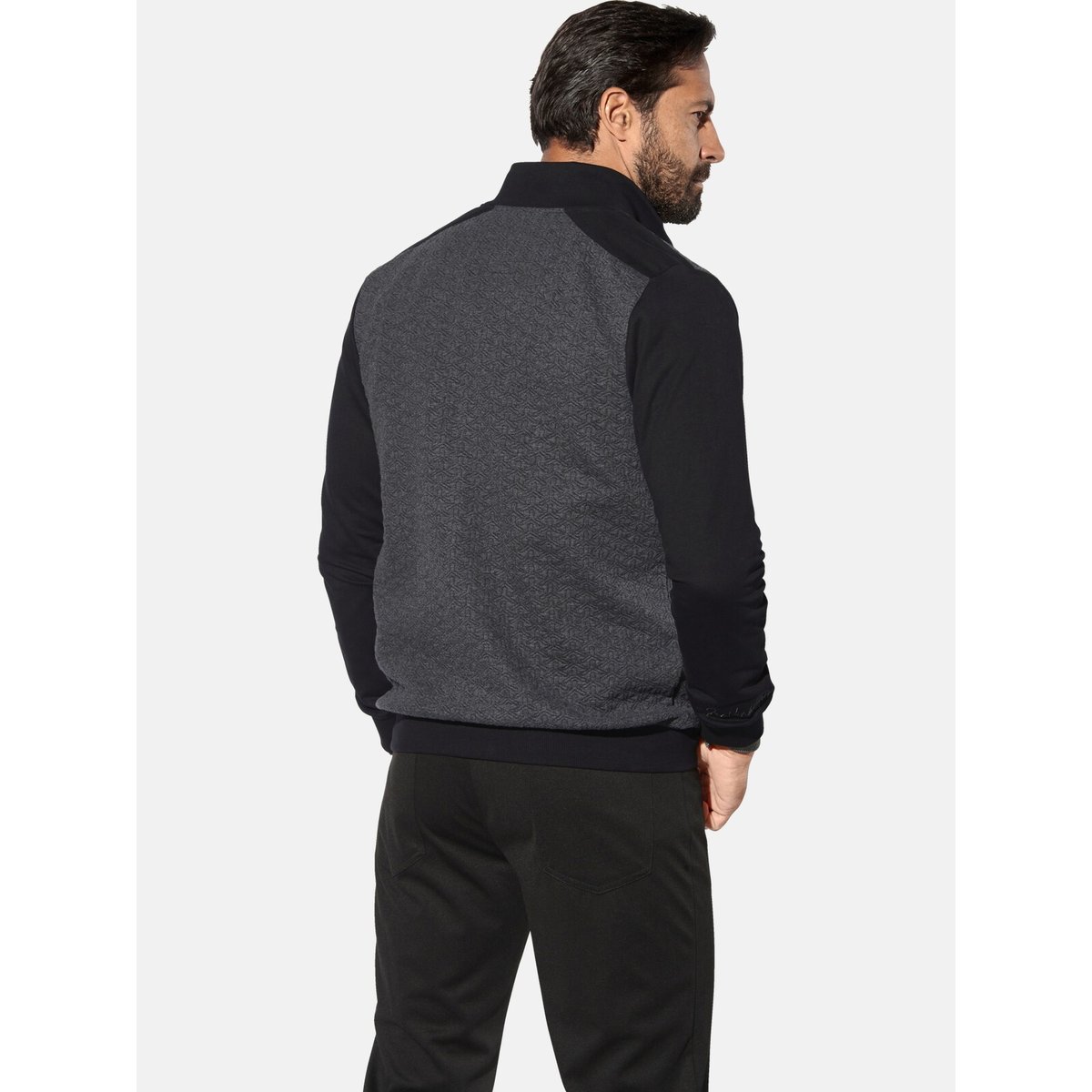 Veste en molleton LARSHEIM gris mélange, JAN VANDERSTORM