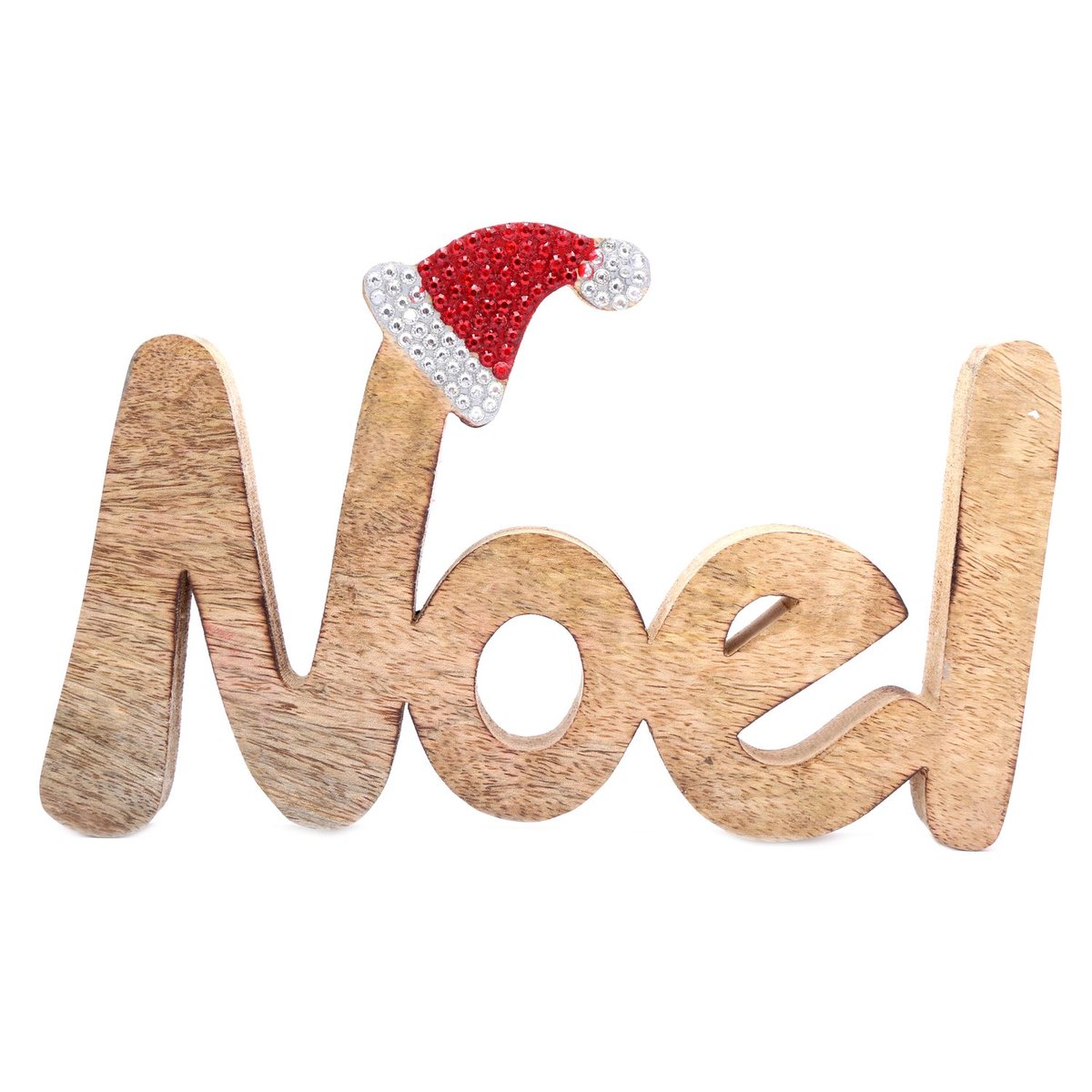Décoration de Noël lettres à poser en bois XMAS TRADI marron, HEART OF THE HOME