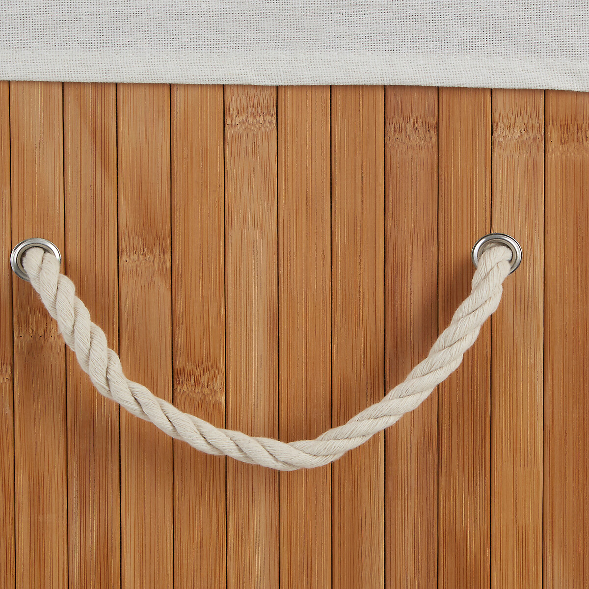 Bamboo Laundry Hamper With Liner natural, SO'HOME