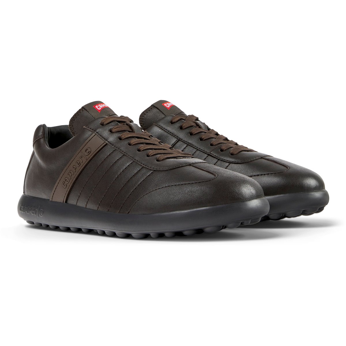 Baskets Cuir Pelotas Xlf marron foncé, CAMPER