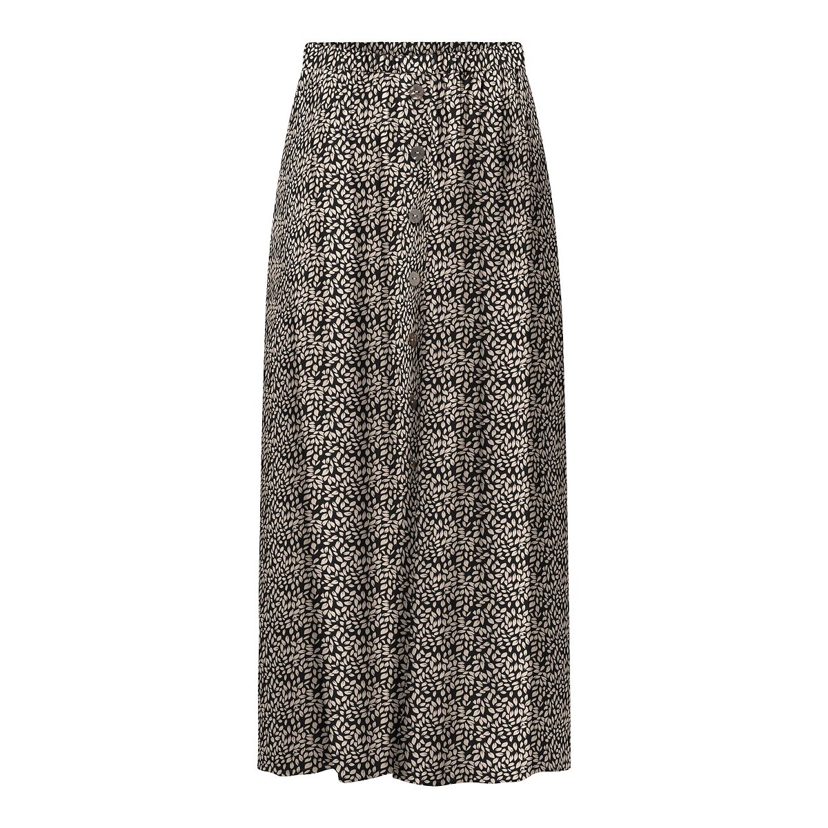 Jupe midi imprimée imprimé noir/beige, ONLY