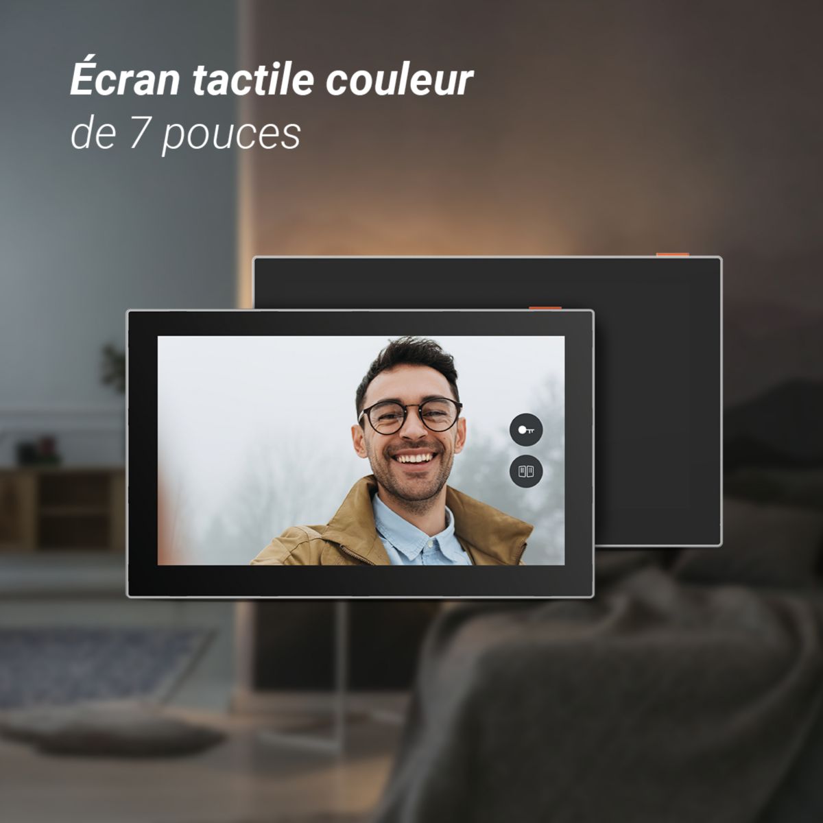 Sonnette connectée EP7-2K/Connecté ss fil+ panneau solaire couleur unique, EZVIZ