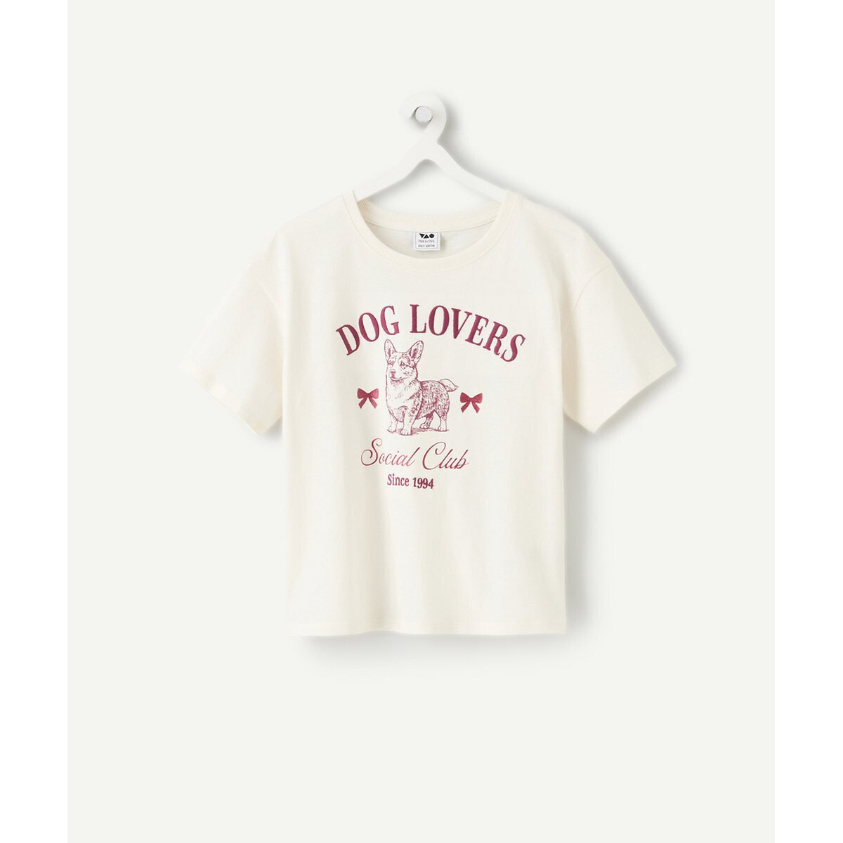 T-shirt manches courtes ecru, TAPE A L'OEIL
