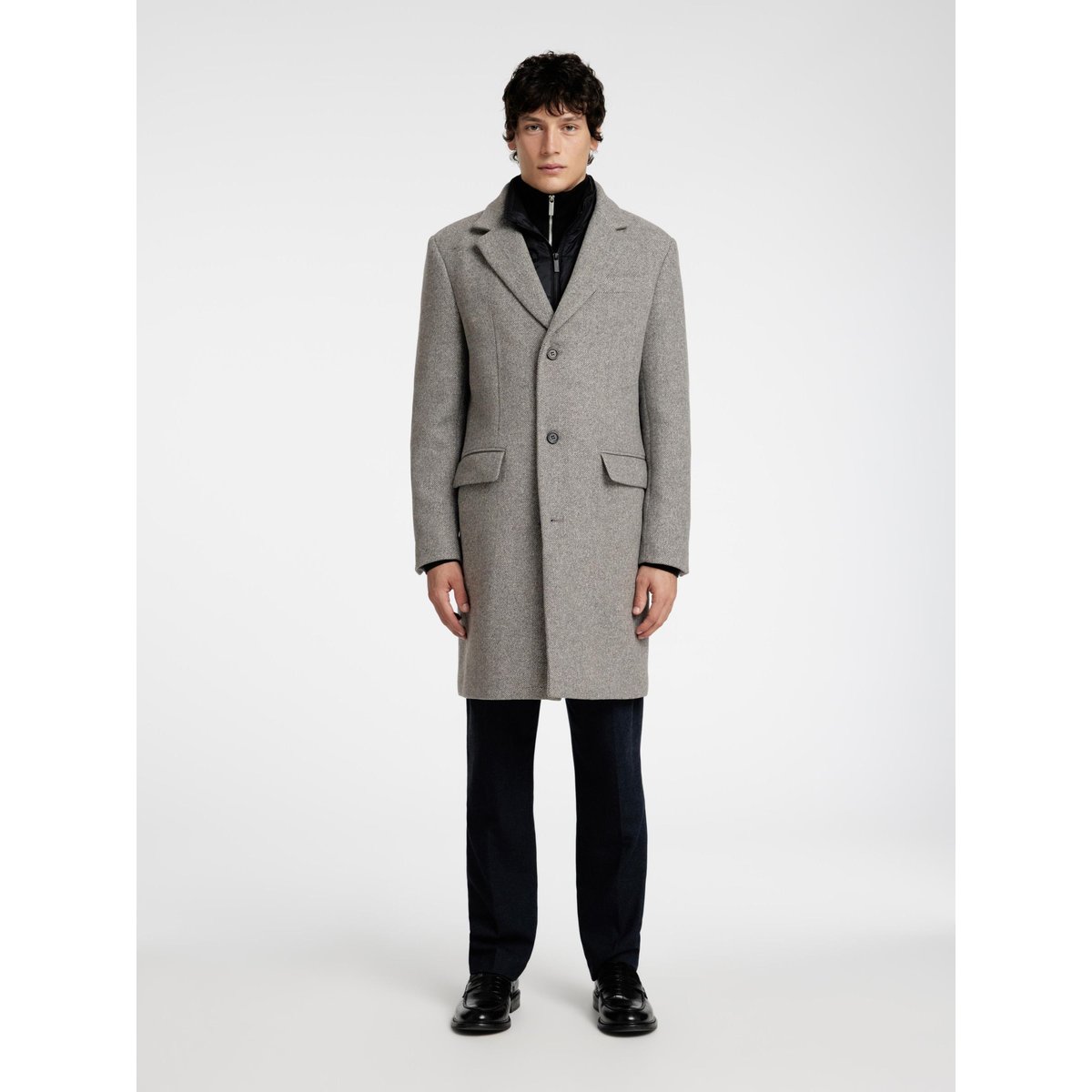 Manteau 2 En 1 gris - light grey melange, SELECTED