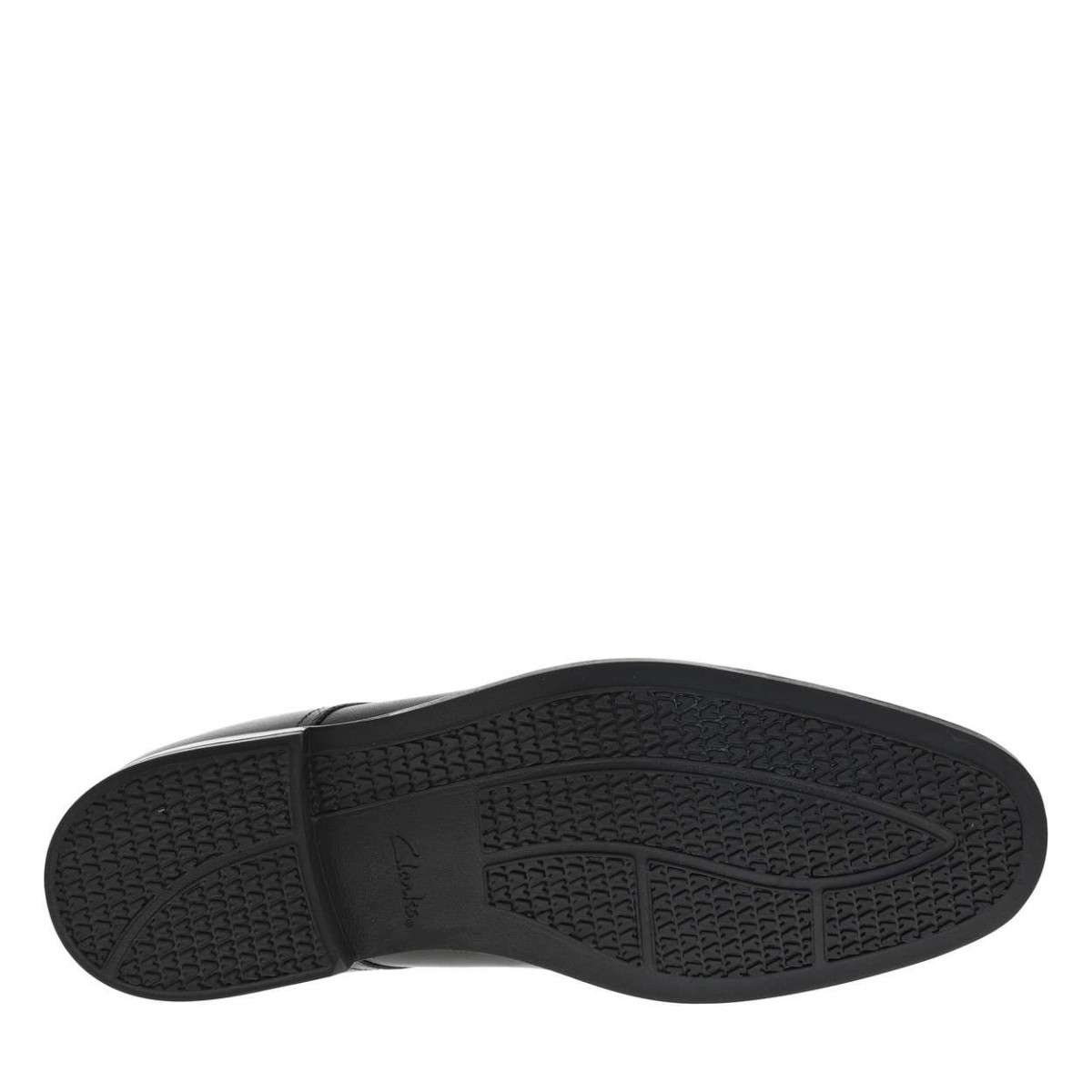 Chaussures richelieu en cuir Howard Cap noir, CLARKS