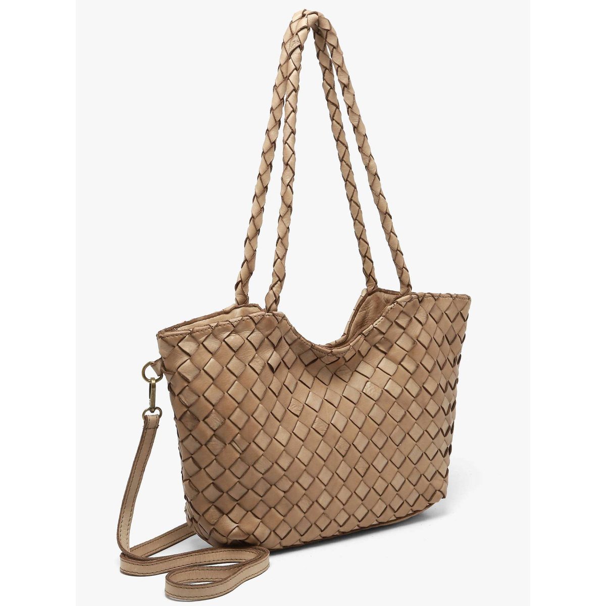 sac porté épaule Dewashed cuir taupe, MILANO