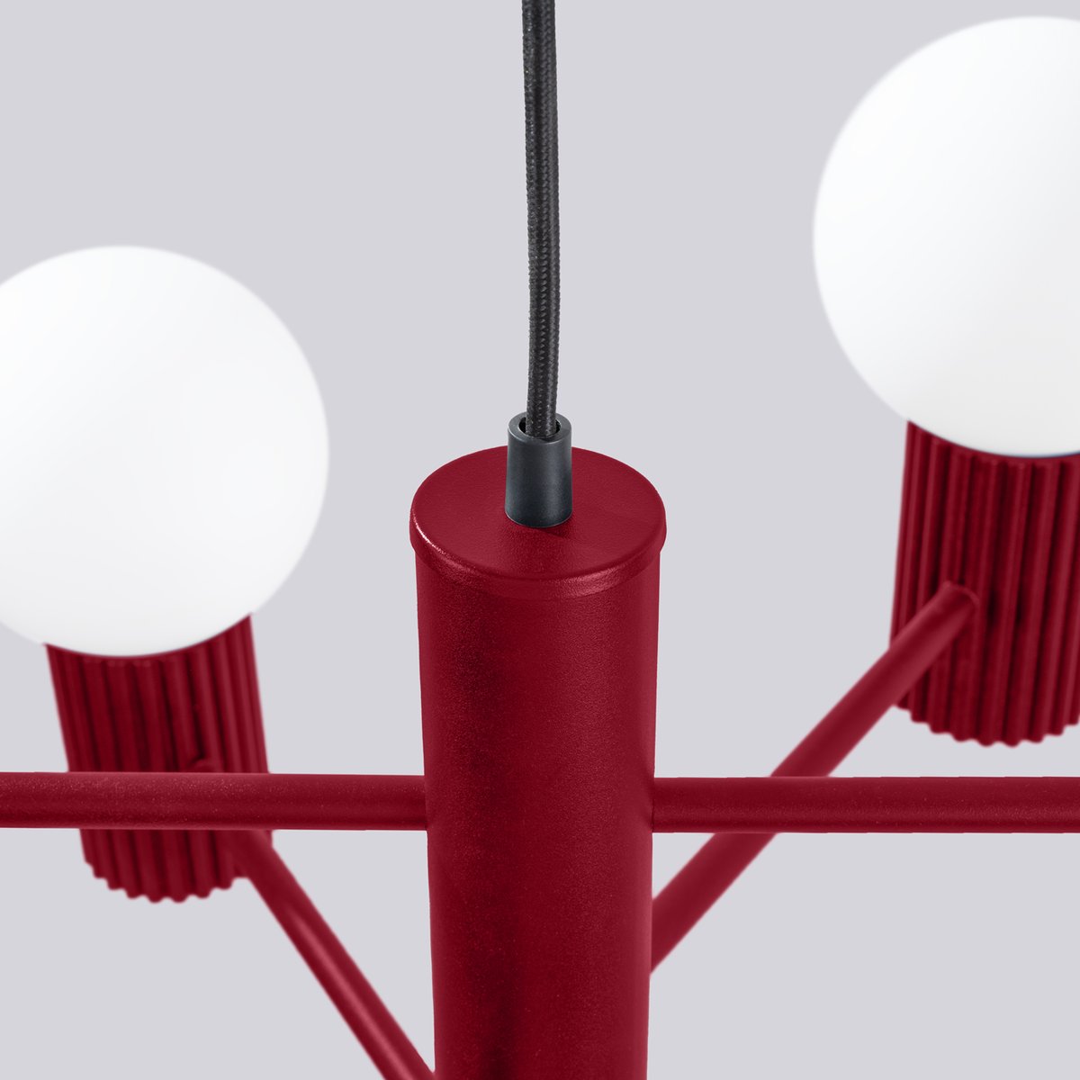 Lustre Aluminium Bourgogne G9 6 Halo rouge, EDEN