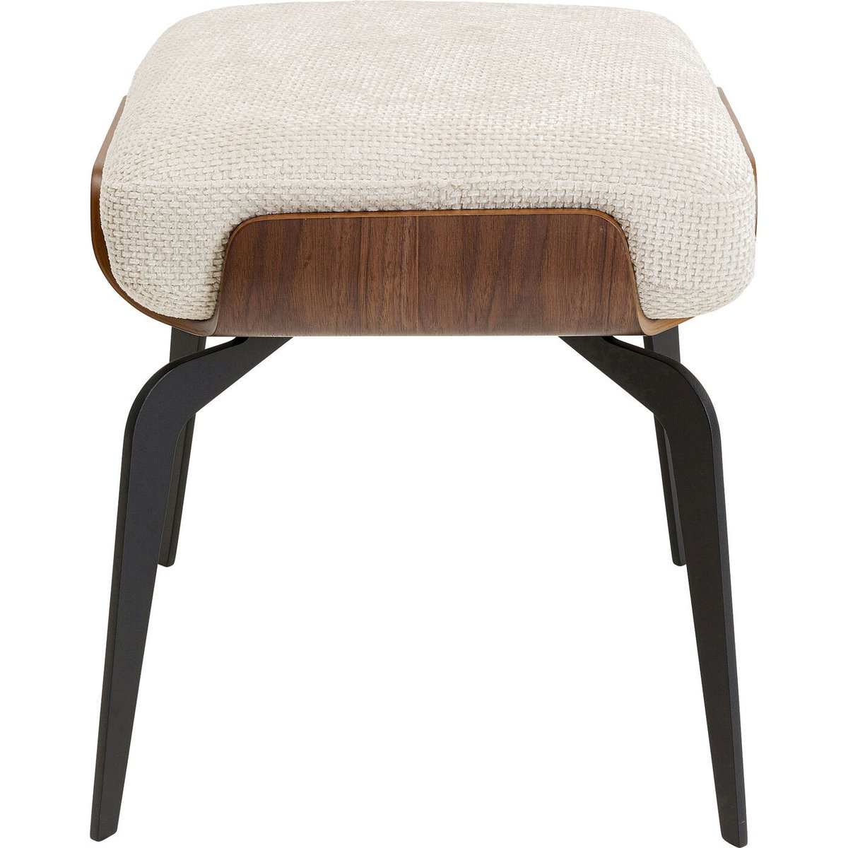 Tabouret en polyester tressé et hêtre, MARC beige, KARE DESIGN