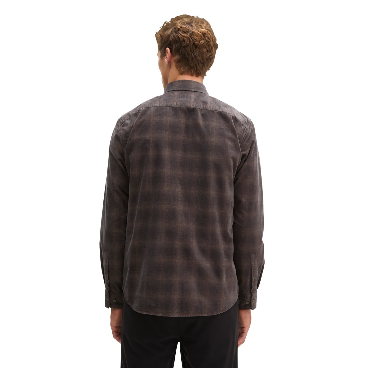 Chemise coupe classique en twill de coton bio au toucher velouté marron, MARC O'POLO