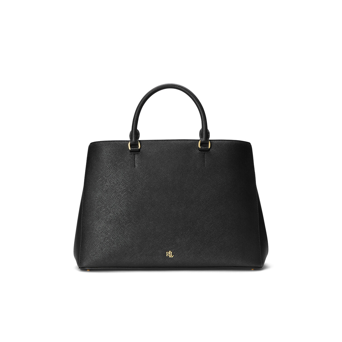 Sac à main en cuir texturé HANNA noir, LAUREN RALPH LAUREN