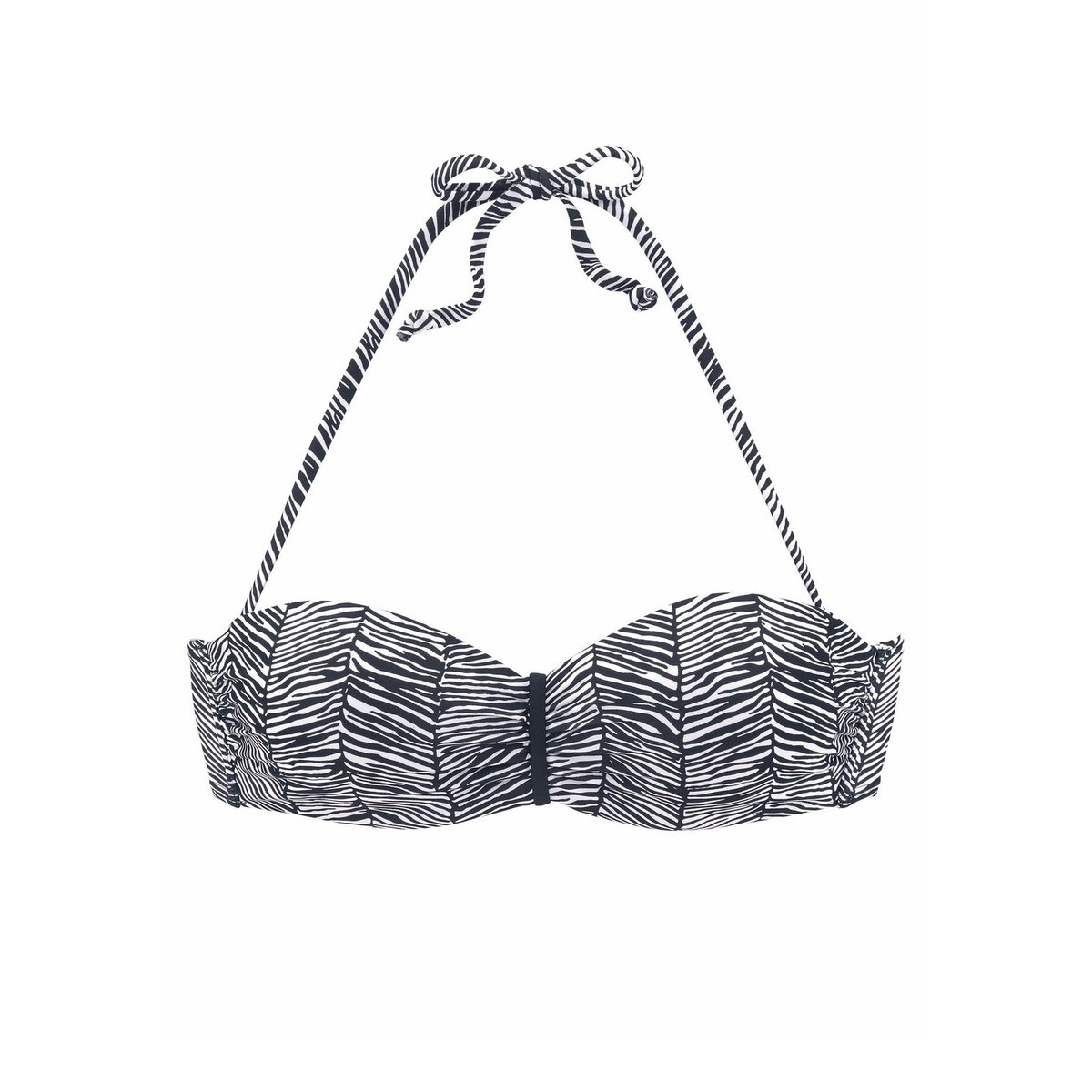 Haut maillot de bain bandeau Sugar noir/blanc, LASCANA