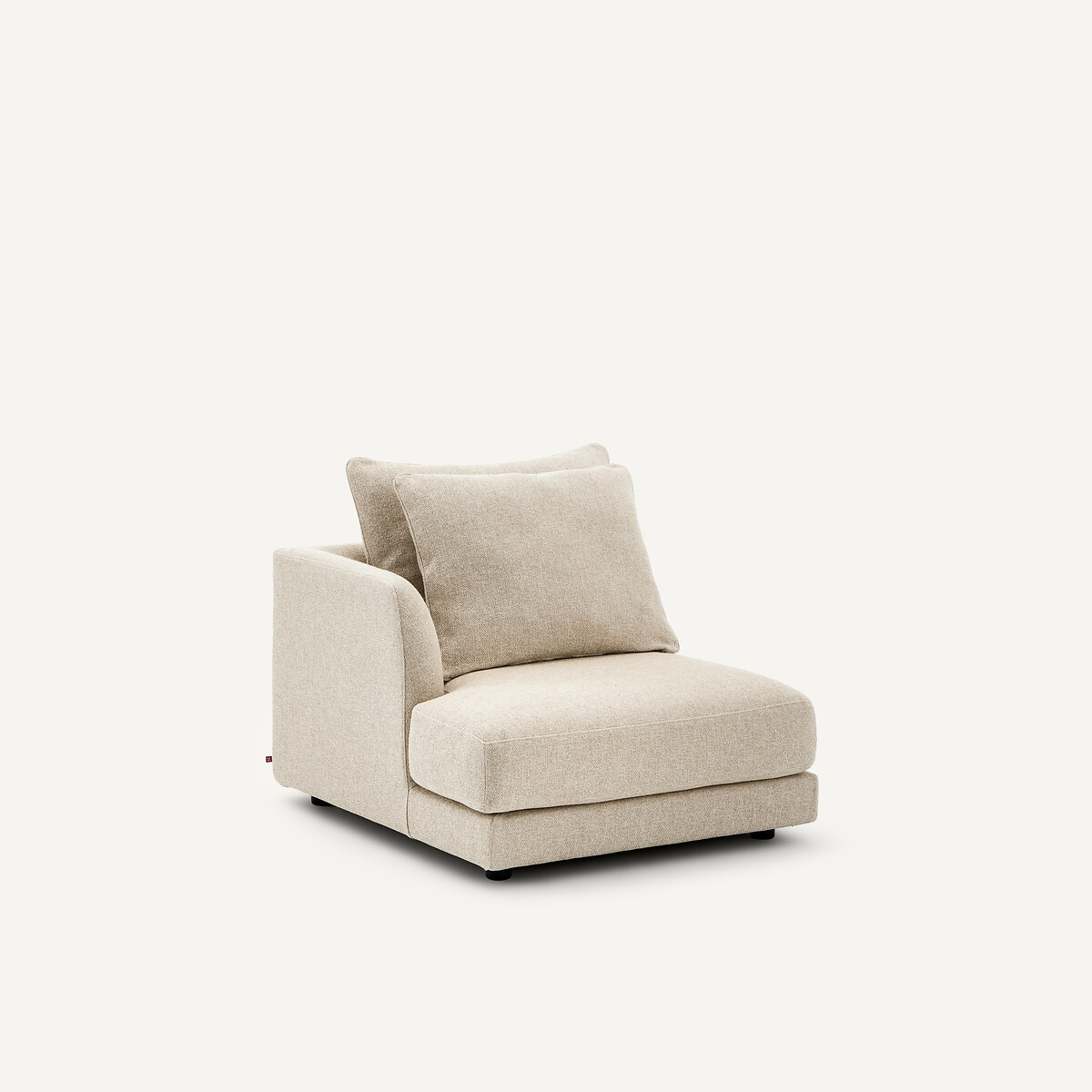 Linkes Sofa-Halbmodul, modular, aus Baumwollmischgewebe, TIBERIO ecru, AM.PM