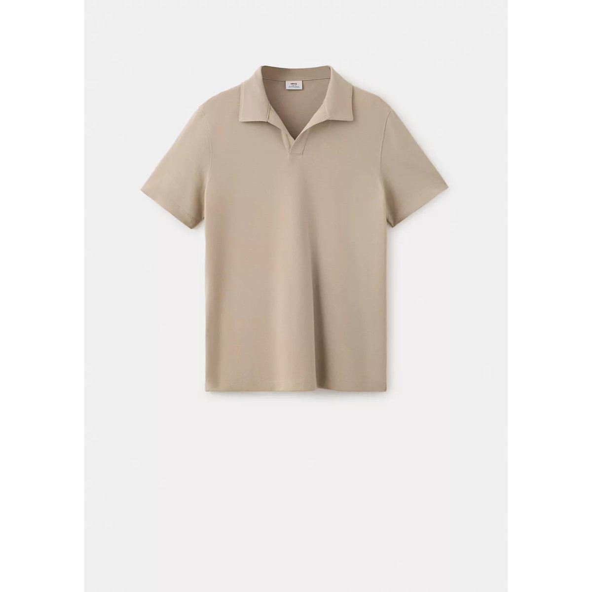 Polo en mélange de coton coupe ajustée sable, MANGO MAN