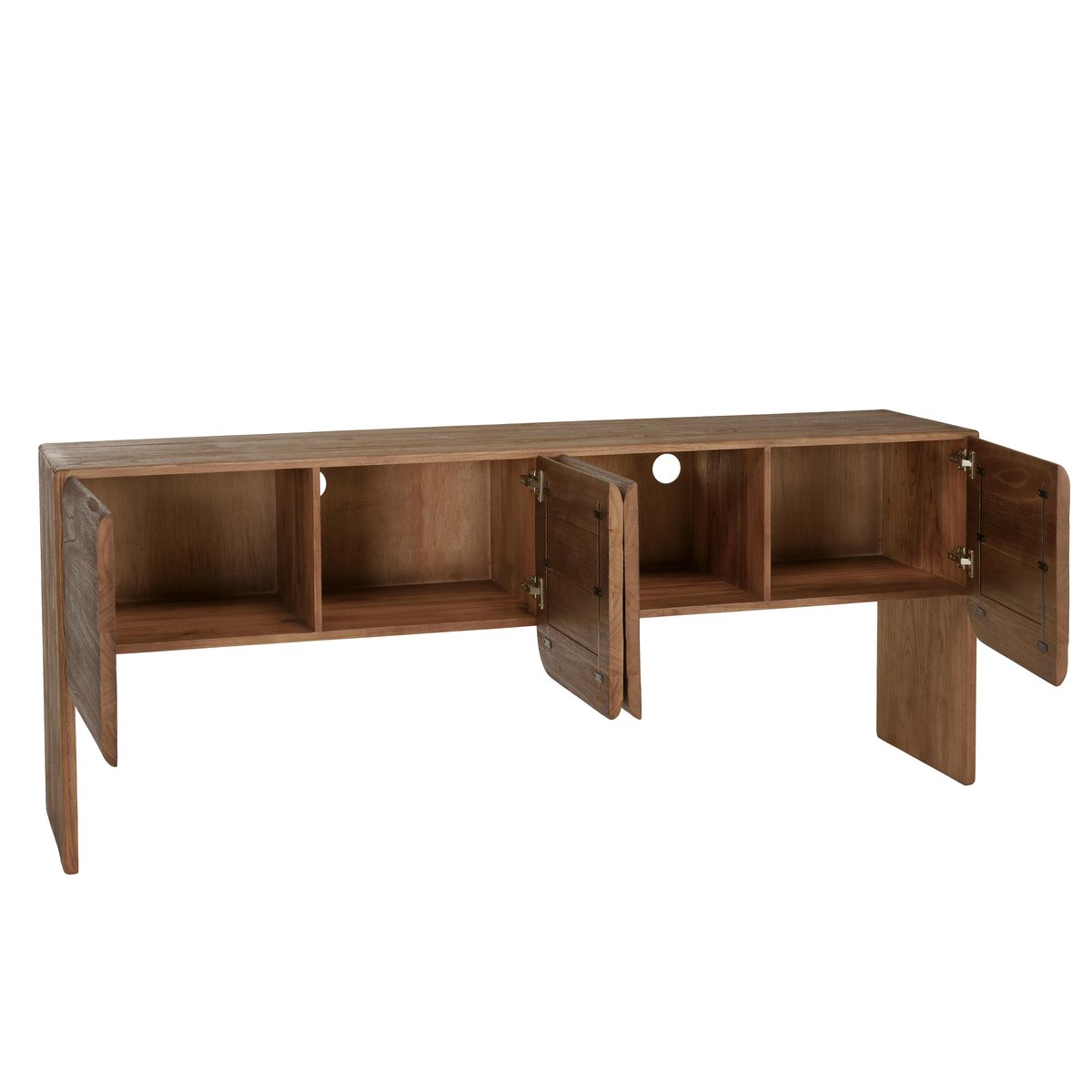 Buffet sur pied en bois de mindi, 4 portes ARCUS bois naturel, PIER IMPORT