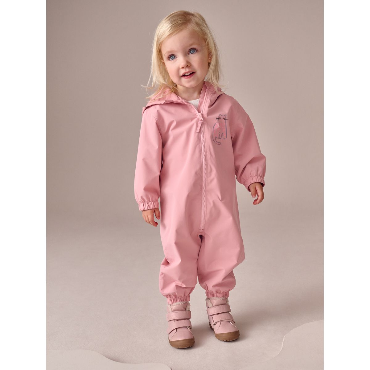 Combinaison imperméable imprimée rose pâle, NEXT