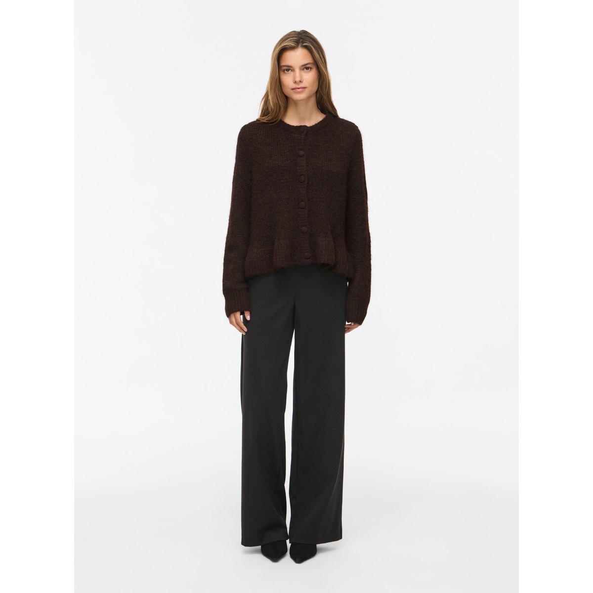 Cardigan En Maille marron - coffee bean1, VILA