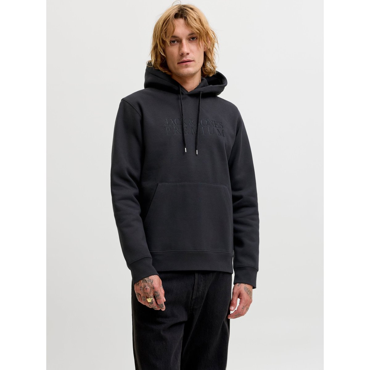 Sweat À Capuche black 1, JACK & JONES