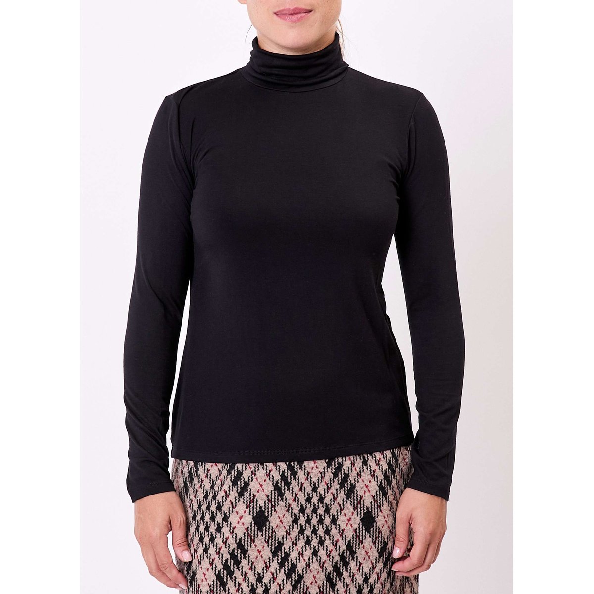 T-shirt col roulé fluide ARON noir aron, PRINCESSE NOMADE
