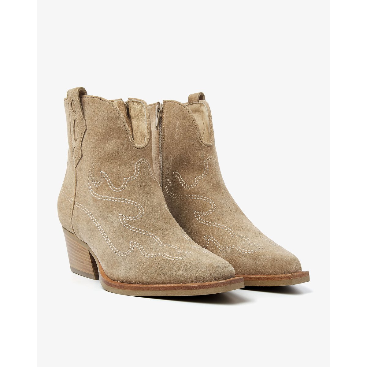 Bottines en daim DO OLIVIA beige, VIA VAI