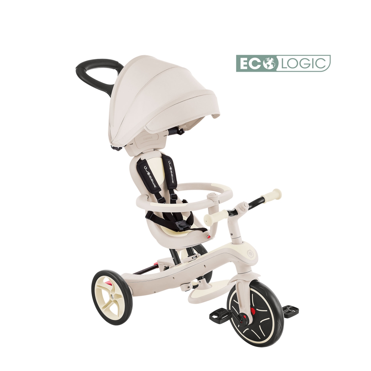 Tricycle évolutif EXPLORER 4 en 1 DELUXE ECO taupe, GLOBBER