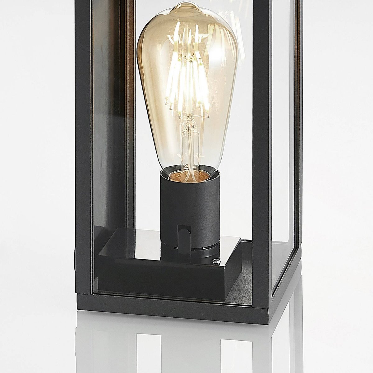 Applique extérieure en aluminium moderne anthracite, LINDBY