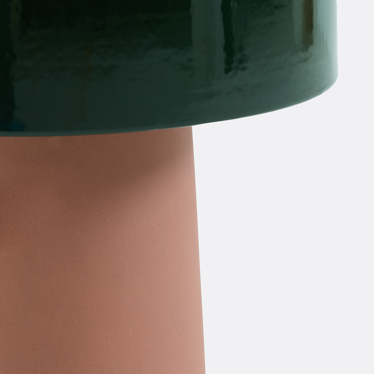 Mesa de apoio, em cerâmica lacada brilhante e mate, JIMNA verde/rosa, LA REDOUTE INTERIEURS