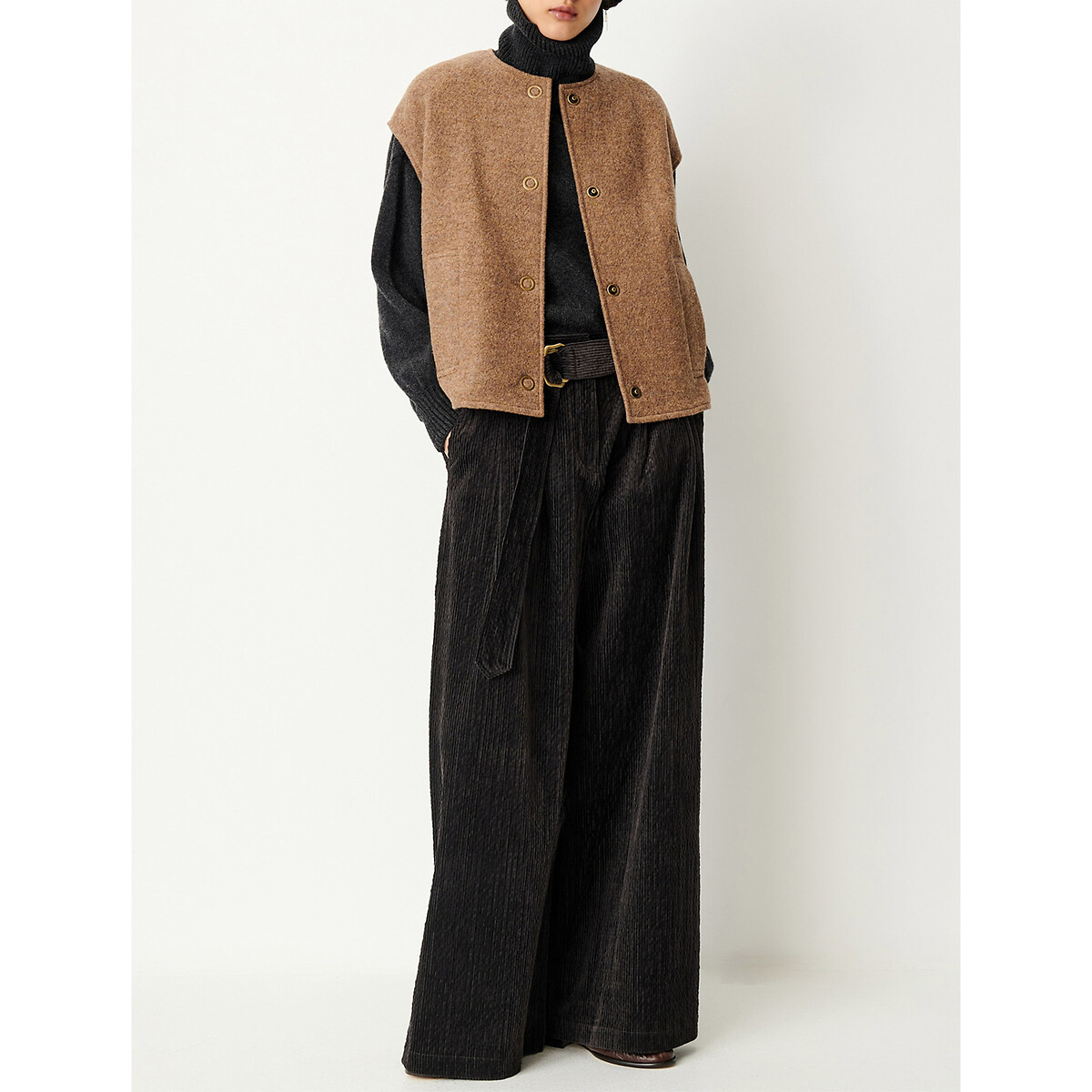 Veste sans manches en laine, HANZO camel clair, SESSUN