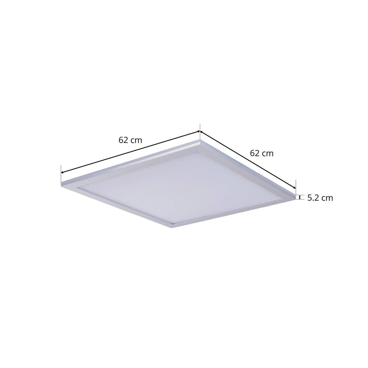 Panneau moderneLED, Livel blanc, argent, LINDBY