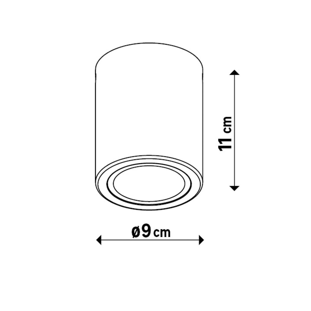 Spot de surface rond, JUPITER blanc, INSPIRE