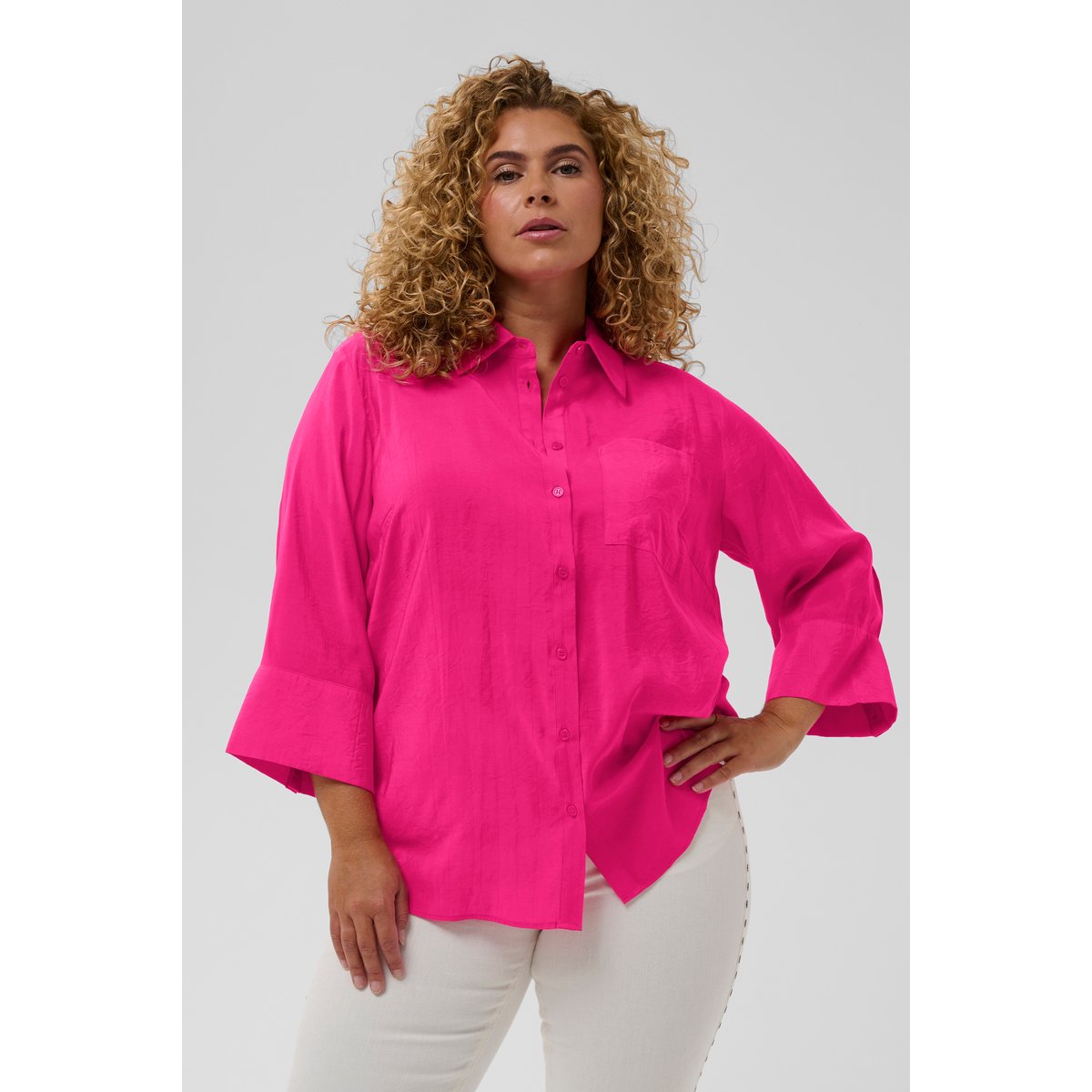 Chemise à manches longues violet beetroot purple, KAFFE CURVE