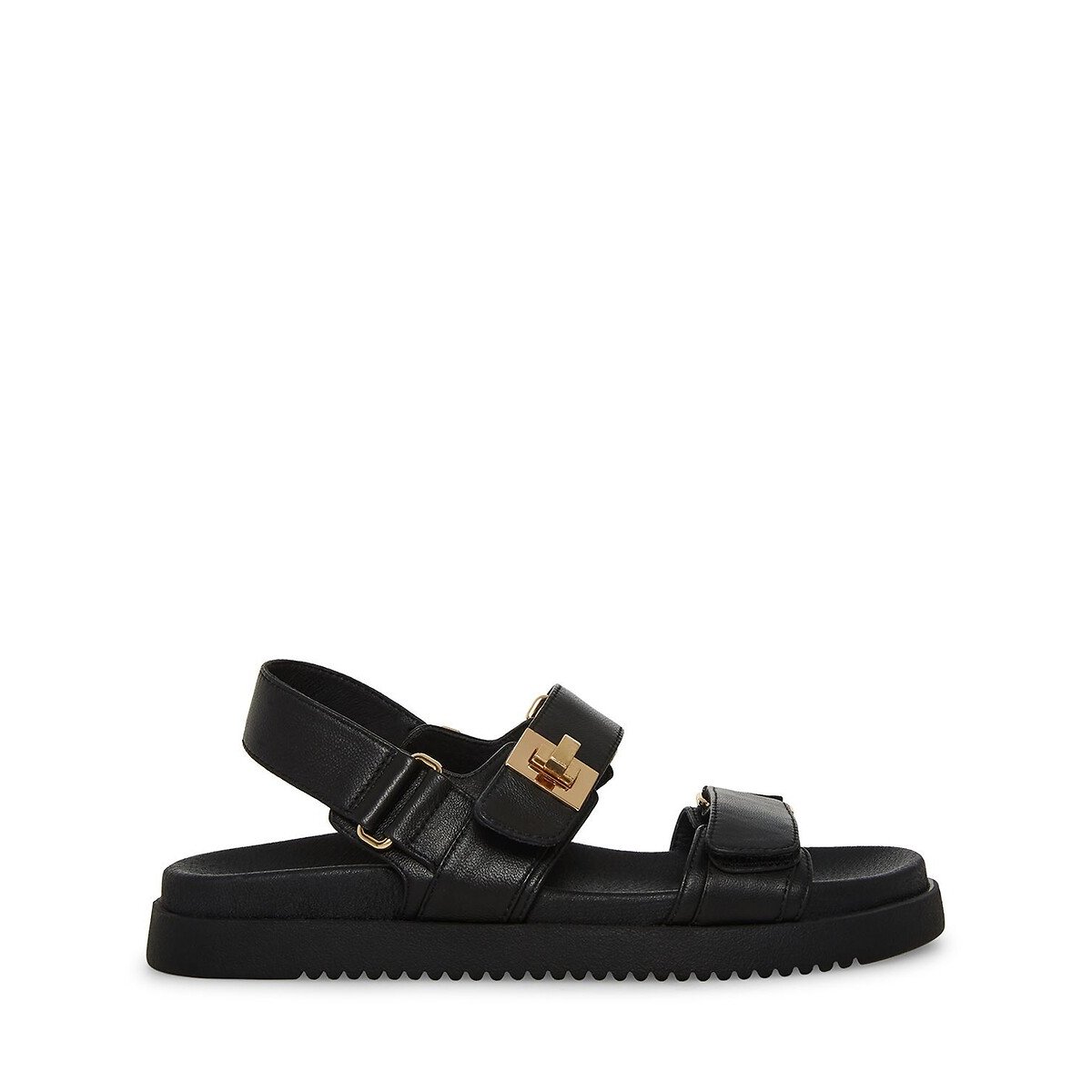 Mona Leather Leather Sandals black, STEVE MADDEN