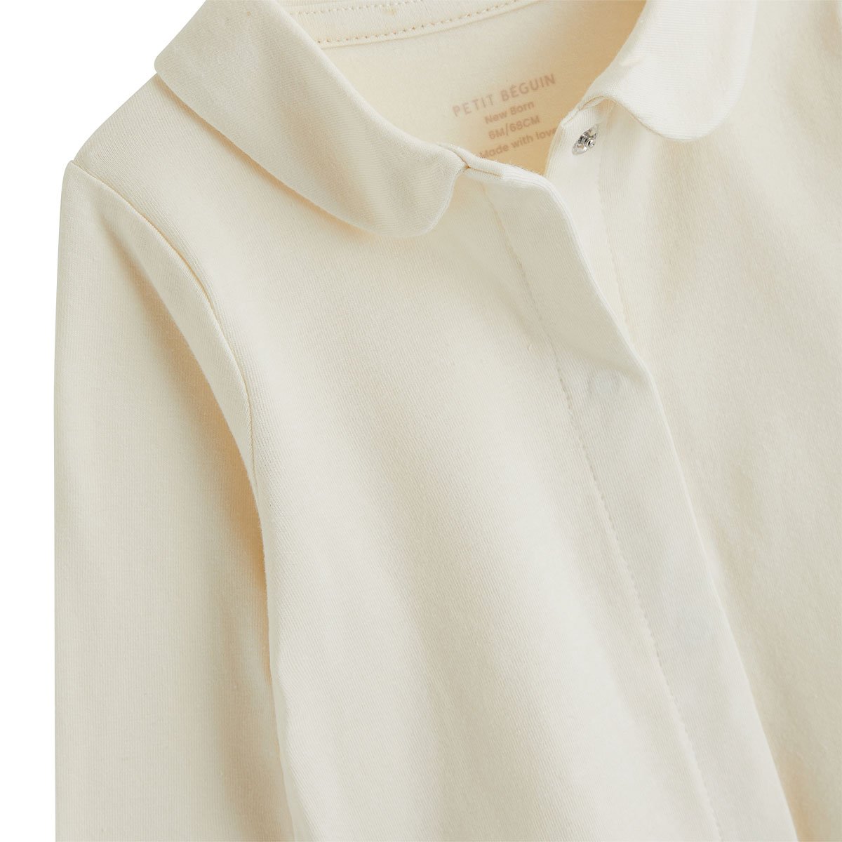 Ensemble salopette bébé en velours et t-shirt Neige ecru, PETIT BEGUIN