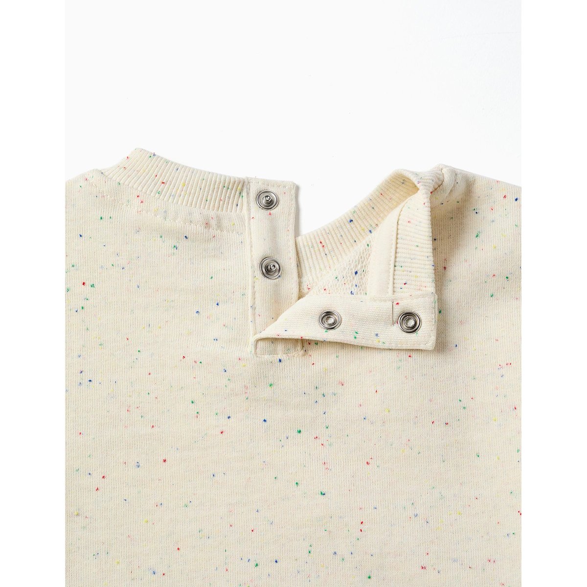 Sweat en coton avec fils colorés blanc, ZIPPY