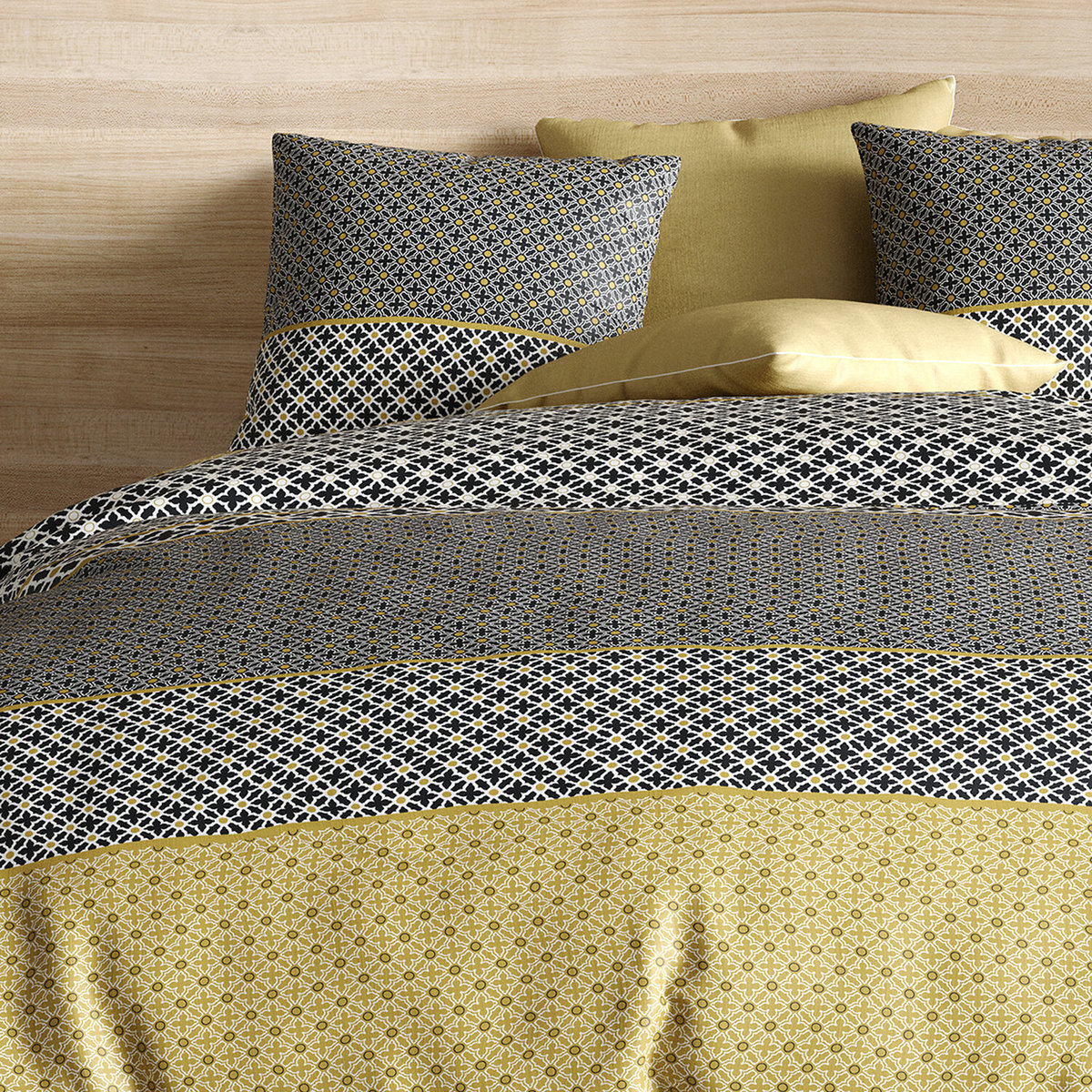 Parure housse de couette coton, Beho multicolore, C DESIGN HOME TEXTILE