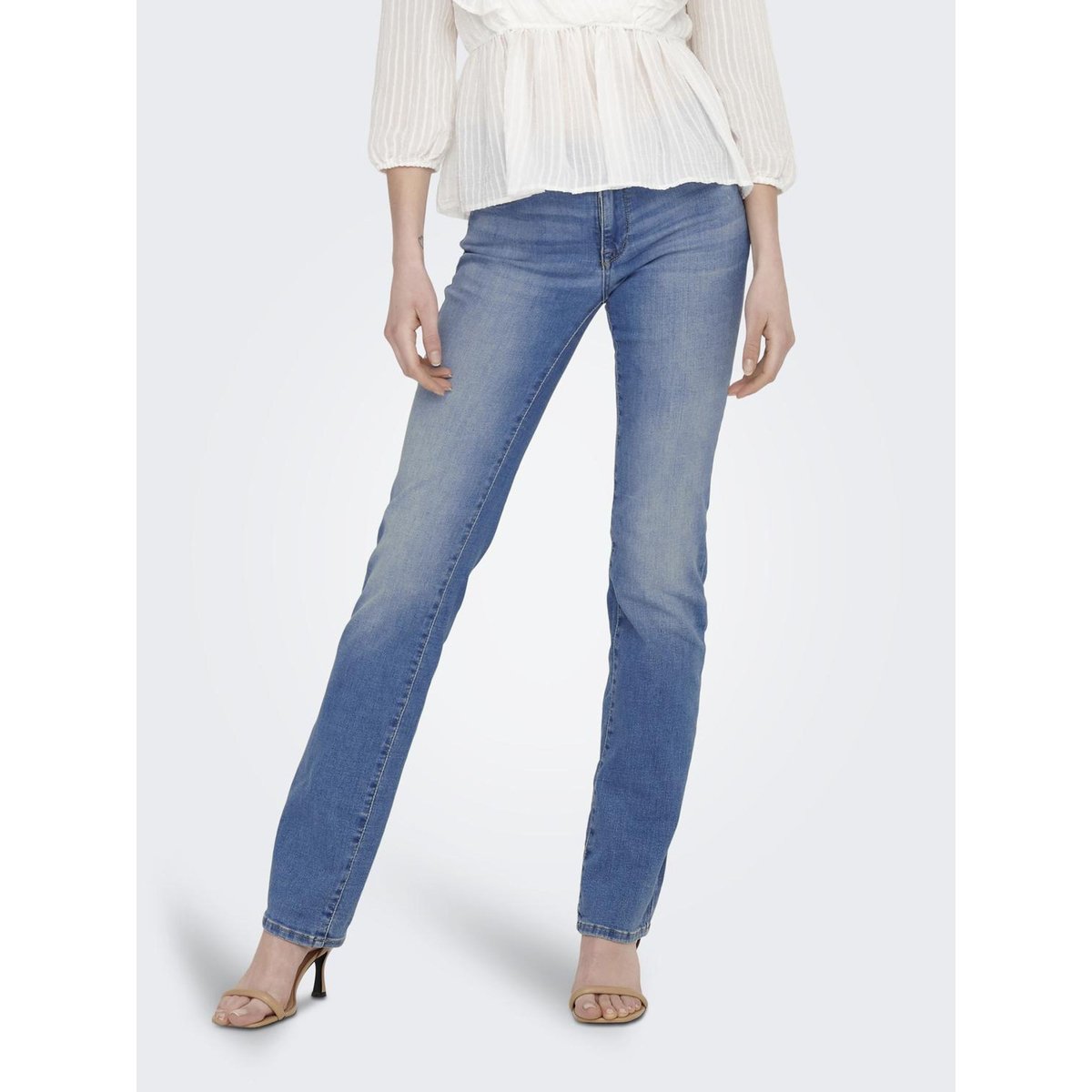 Jean Coupe Droite ONLALICIA Taille classique Straight Fit Jeans medium blue denim, ONLY