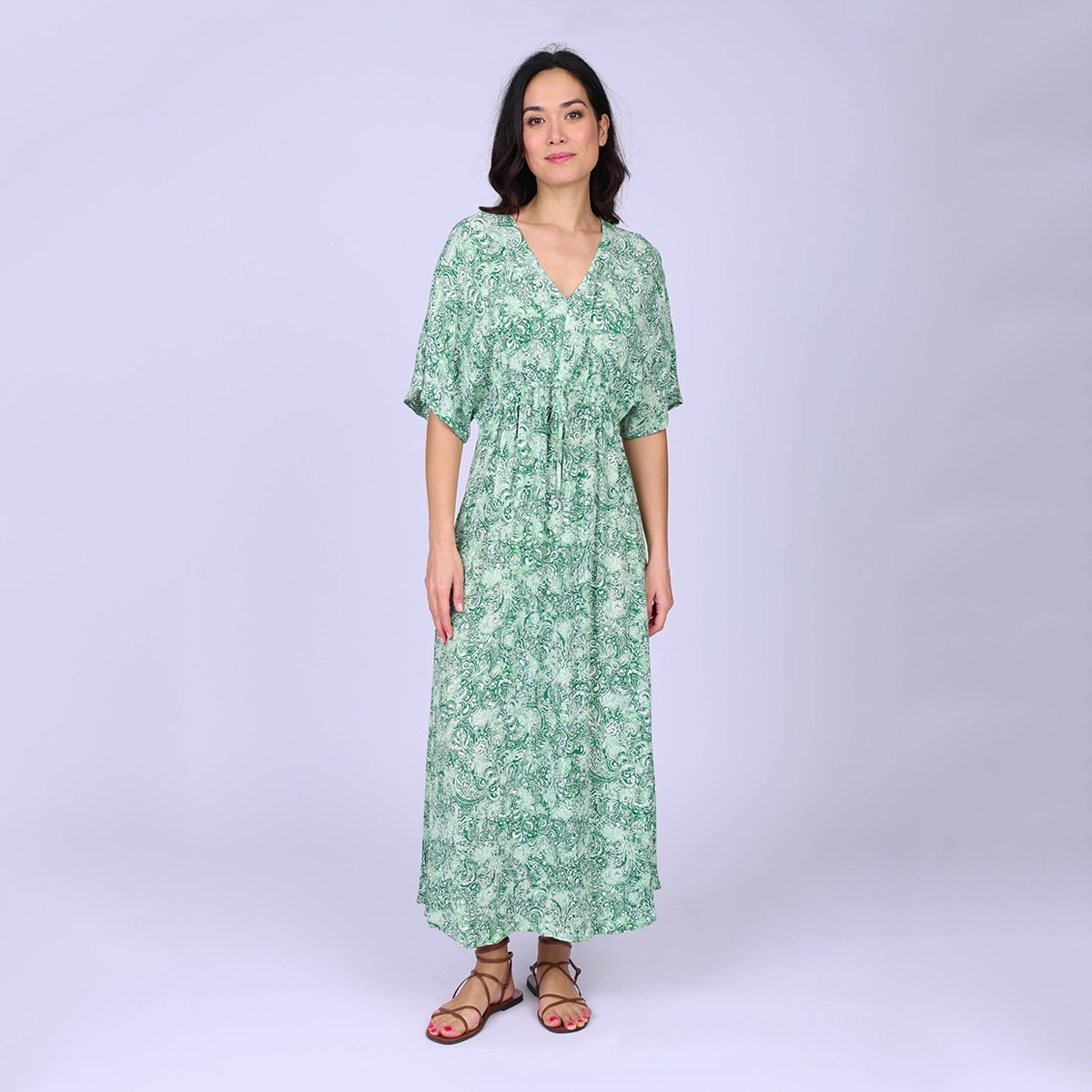 Robe longue Gennie vert, MISE AU GREEN