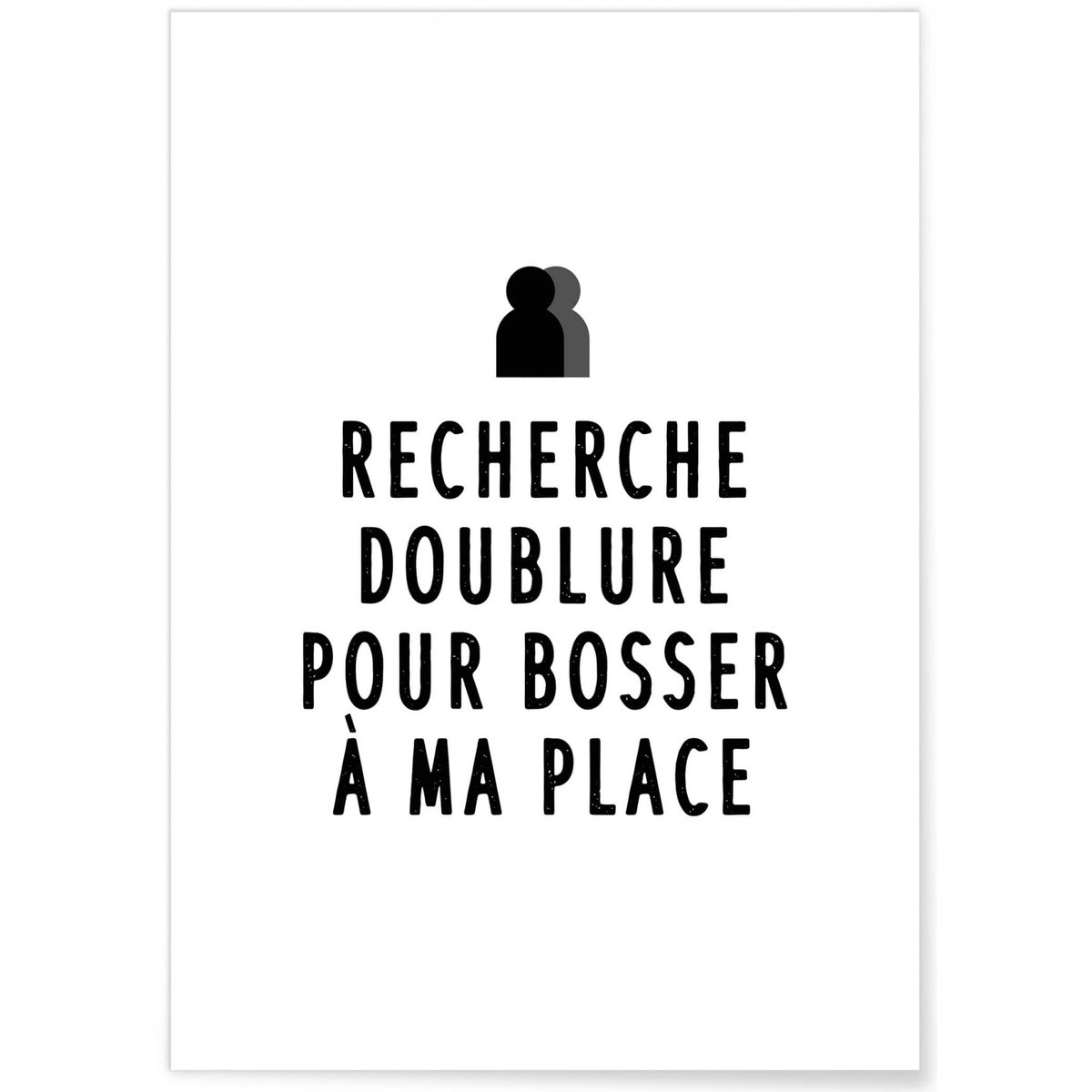 Affiche 'Doublure' blanc, L'AFFICHERIE