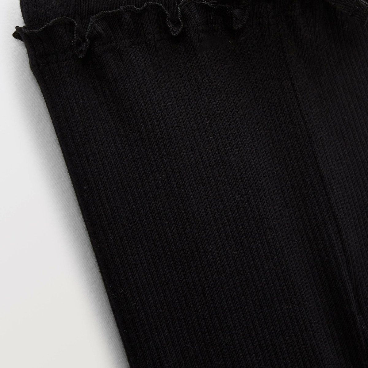 Legging uni contenant du coton BIO noir, MONOPRIX