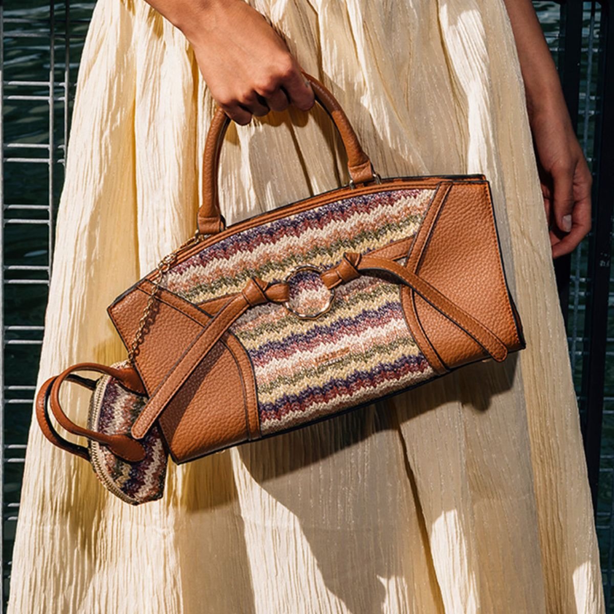 Sac shopper Steevy camel, LOLLIPOPS