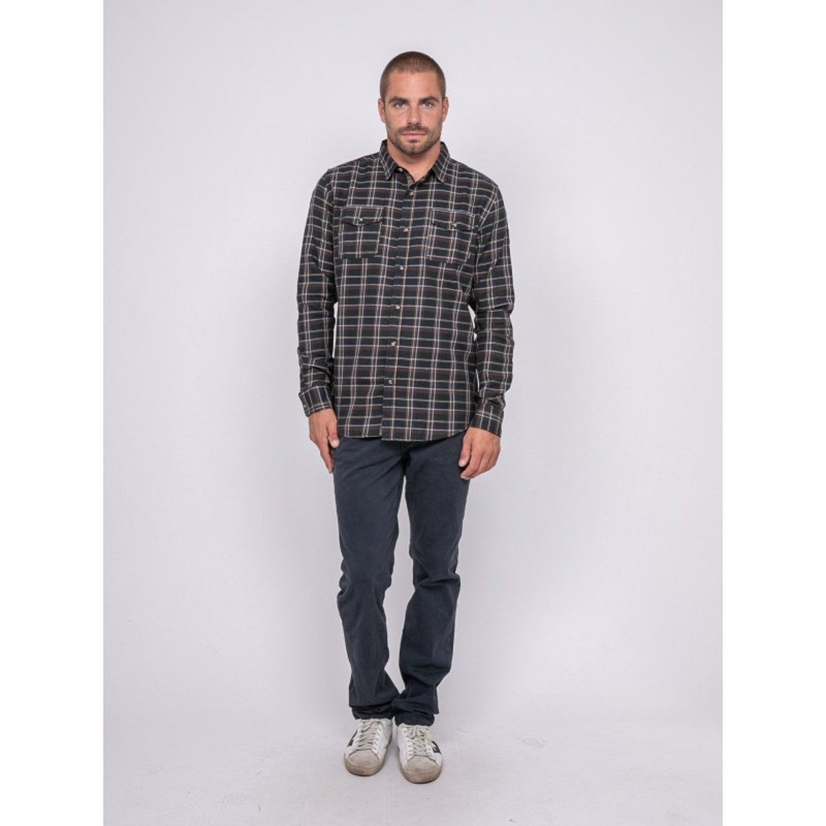 Chemise à Carreaux Taloupal marron, RITCHIE