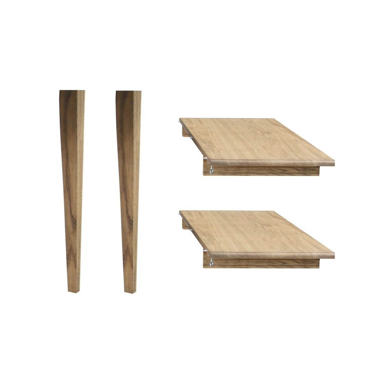 Table ronde 6 pieds fuseau D105 + 3 rallonges bois - VICTORIA chêne, HELLIN, DEPUIS 1862