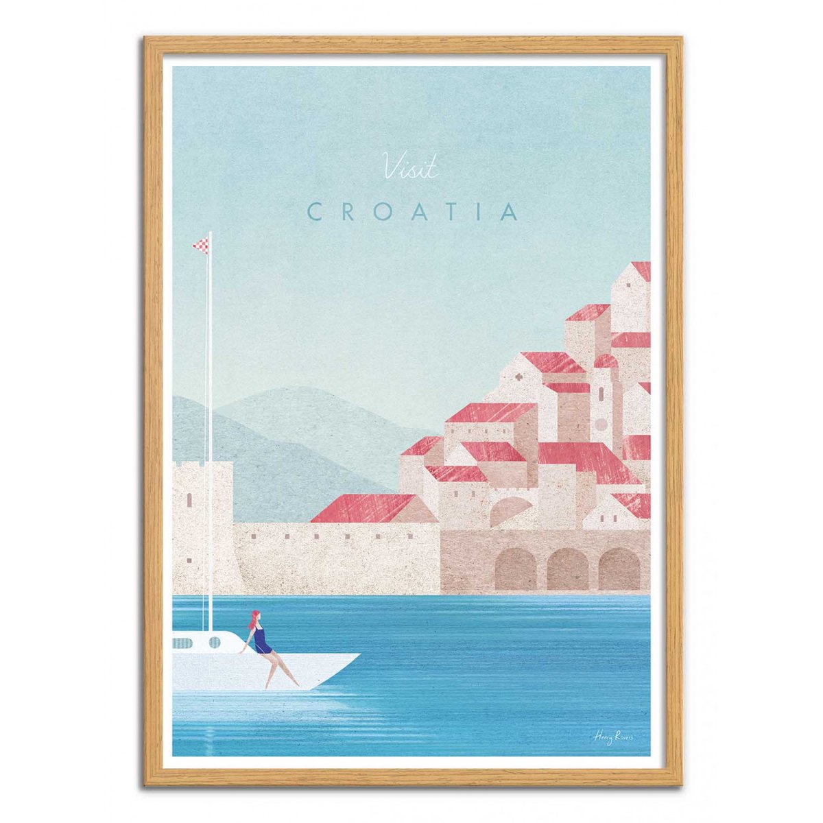 Affiche d'art - Visit Croatia - Henry Rivers affiche d'art, WALL EDITIONS